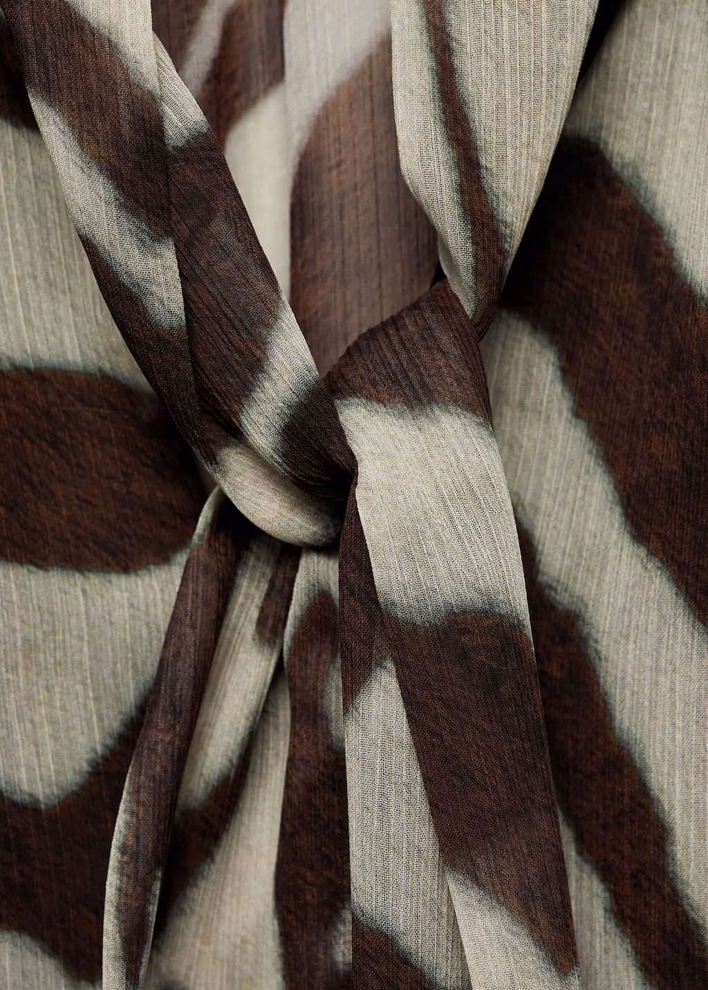 Printed blouse with flared sleeves - Brown