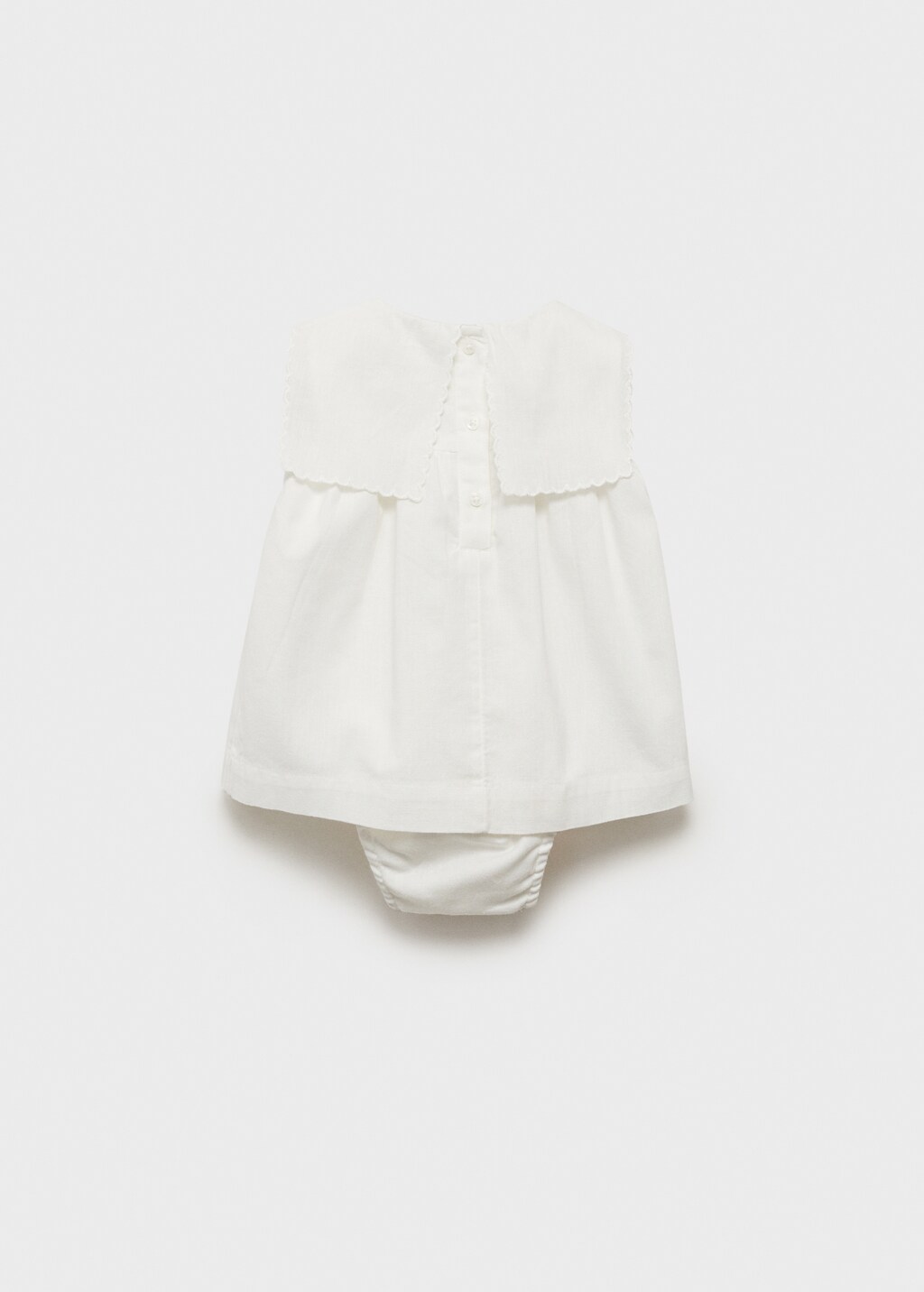 Cotton dress and nappy cover - Off White
