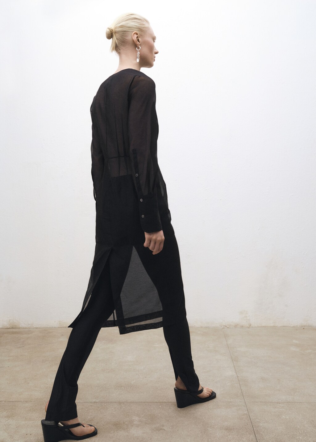 Leggings with zip - Black