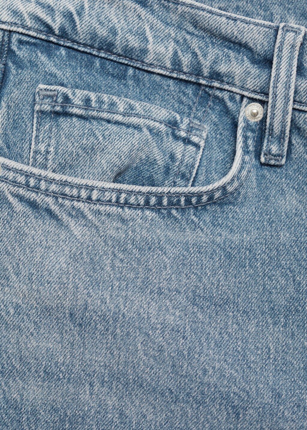 Regular-fit jeans with distressed effect - Petrol Blue