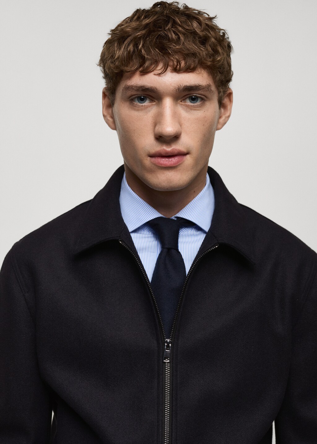 Regular-fit flannel jacket - Dark Navy