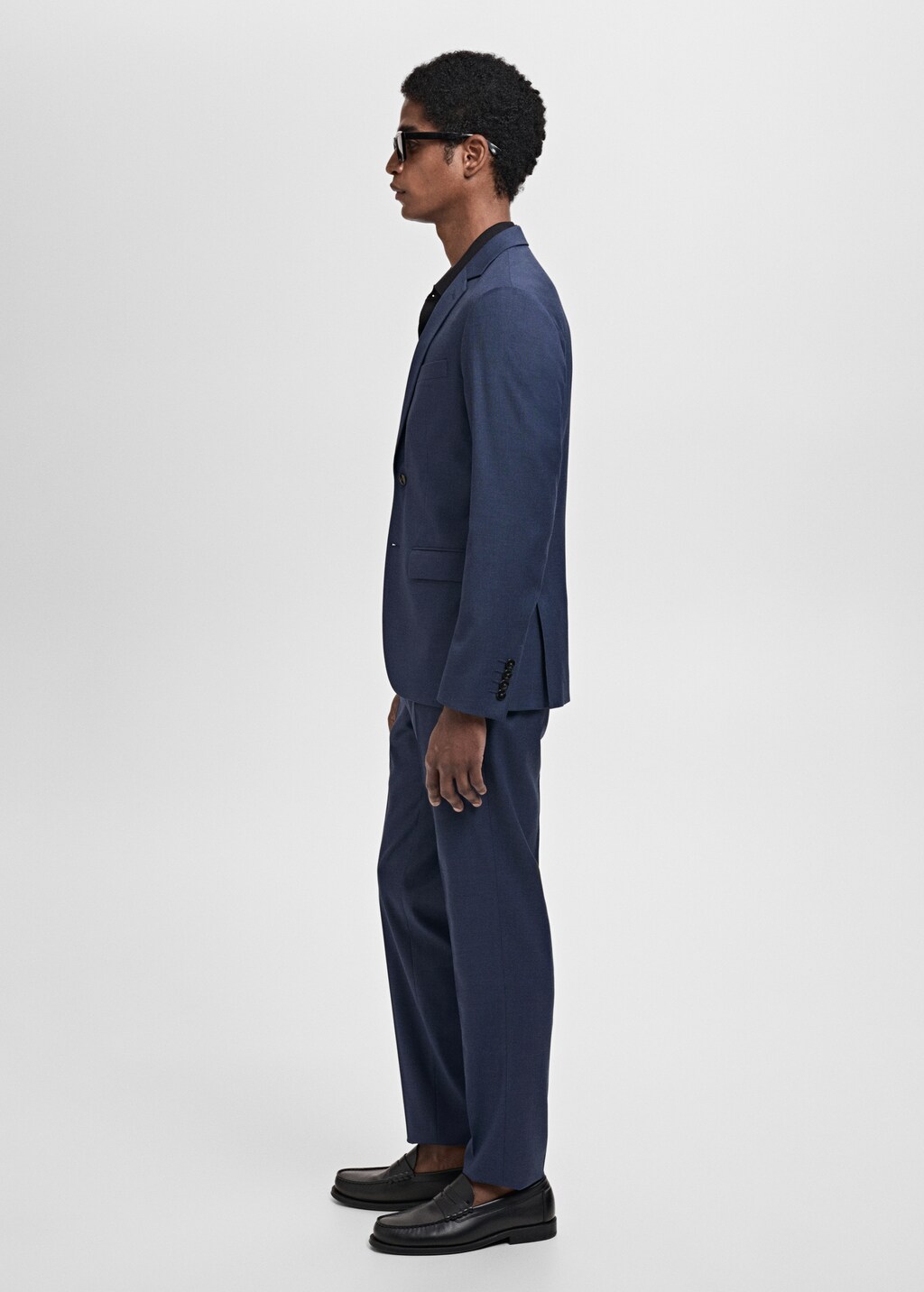 Stretch fabric super slim-fit suit trousers - Sky Blue