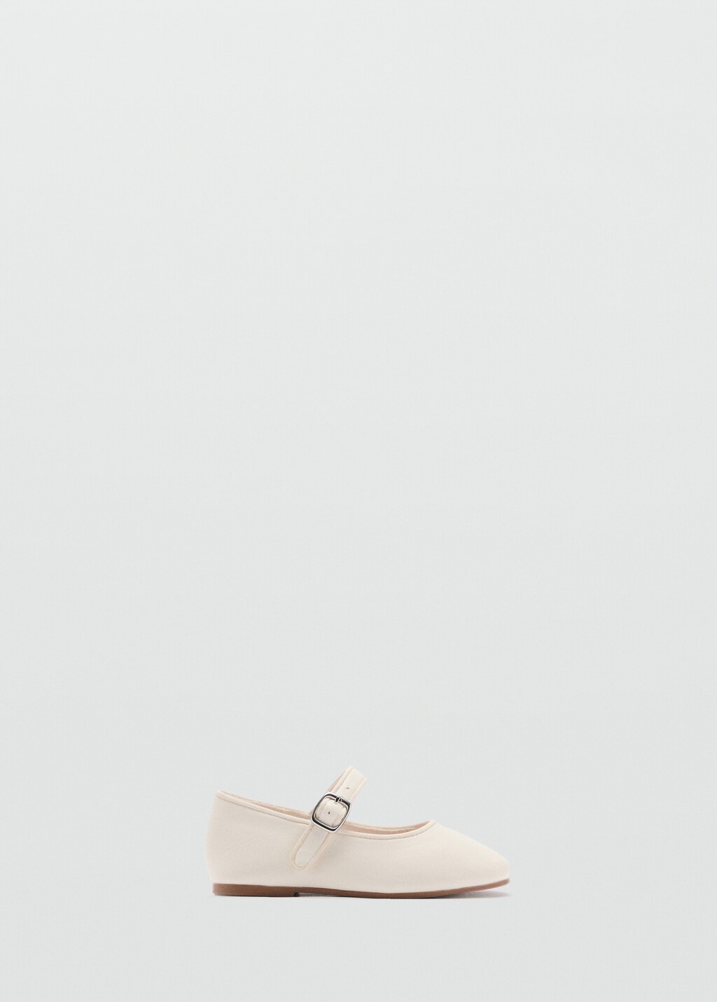 Round-toe ballet flats with buckle - Off White