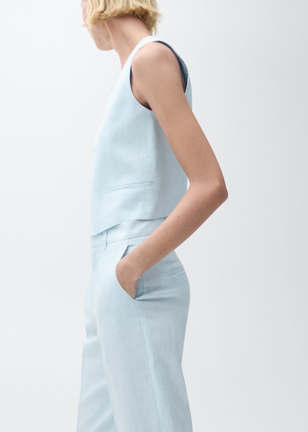 Linen suit waistcoat - Off White