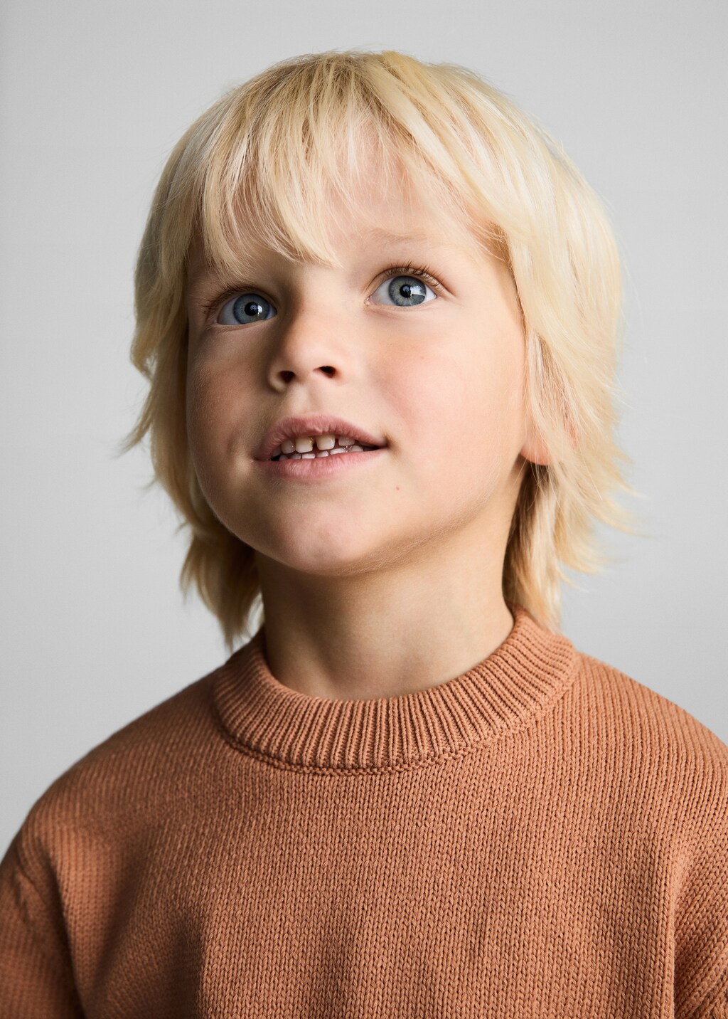 Knitted cotton sweater - Ecru