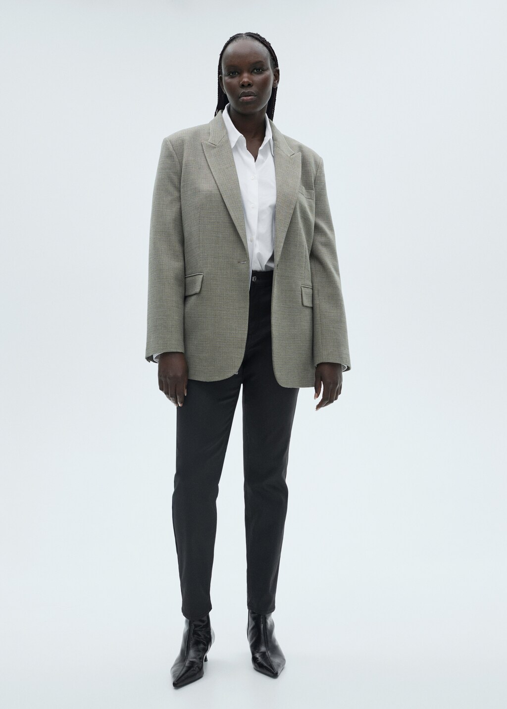 Push-up low-rise skinny jeans - Black denim