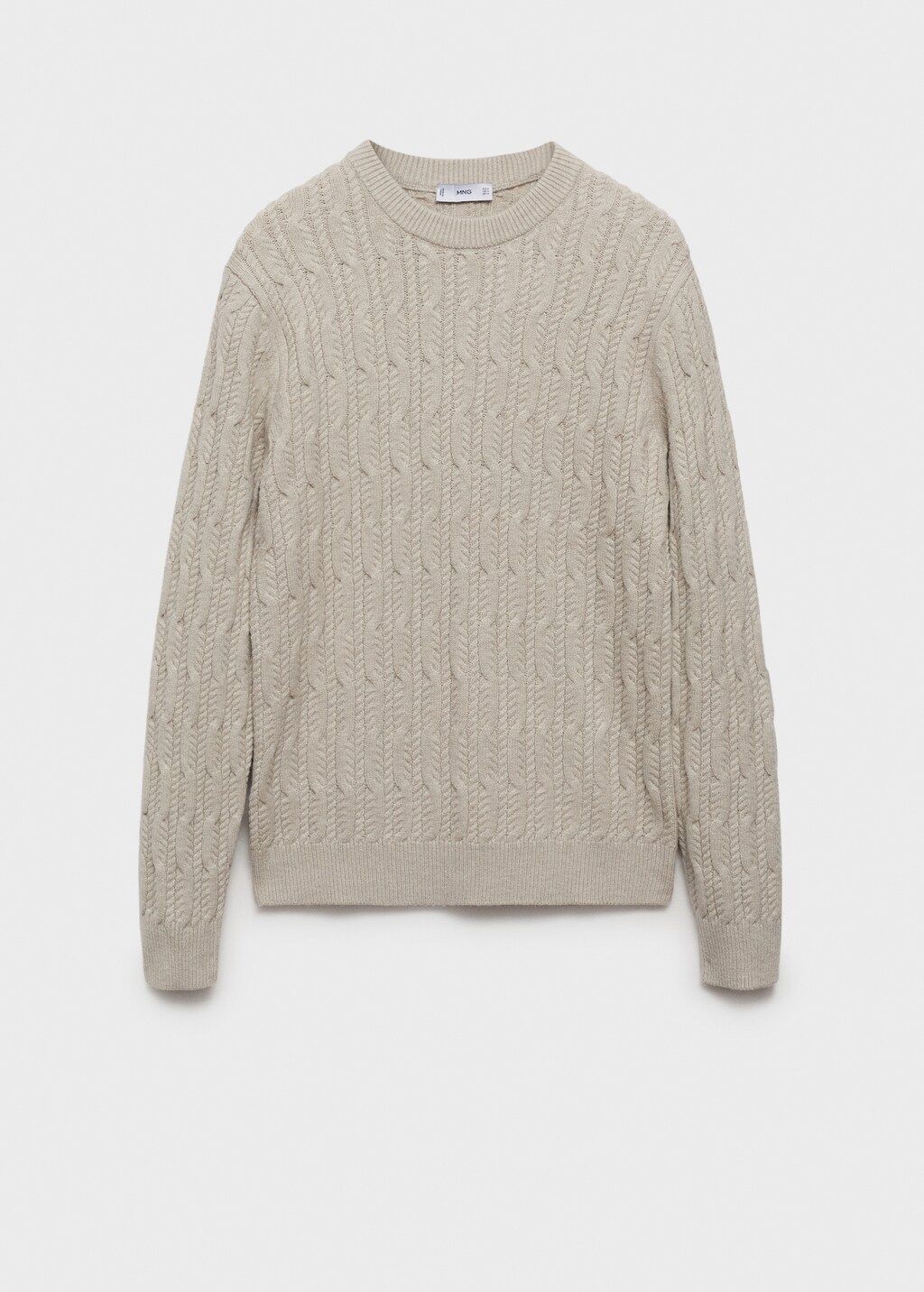 Braided knitted sweater - Mink Grey