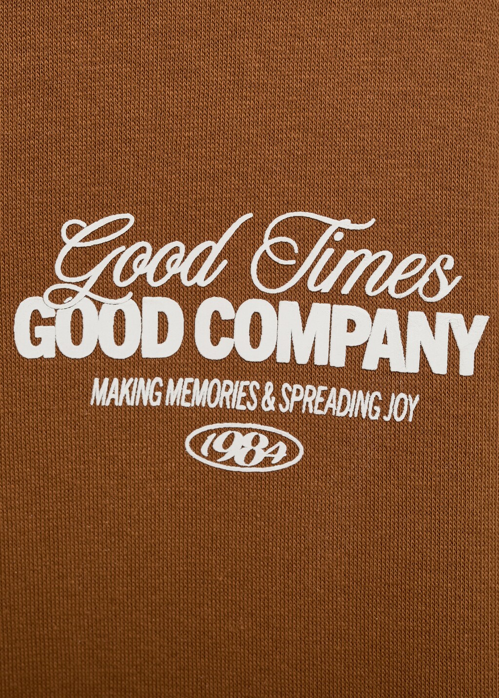 Message pattern sweatshirt - Caramel