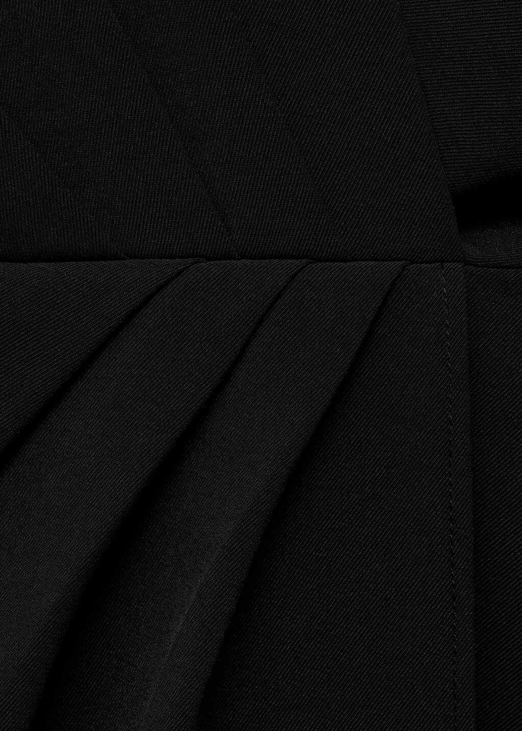 Wrap dress with shirt collar - Black