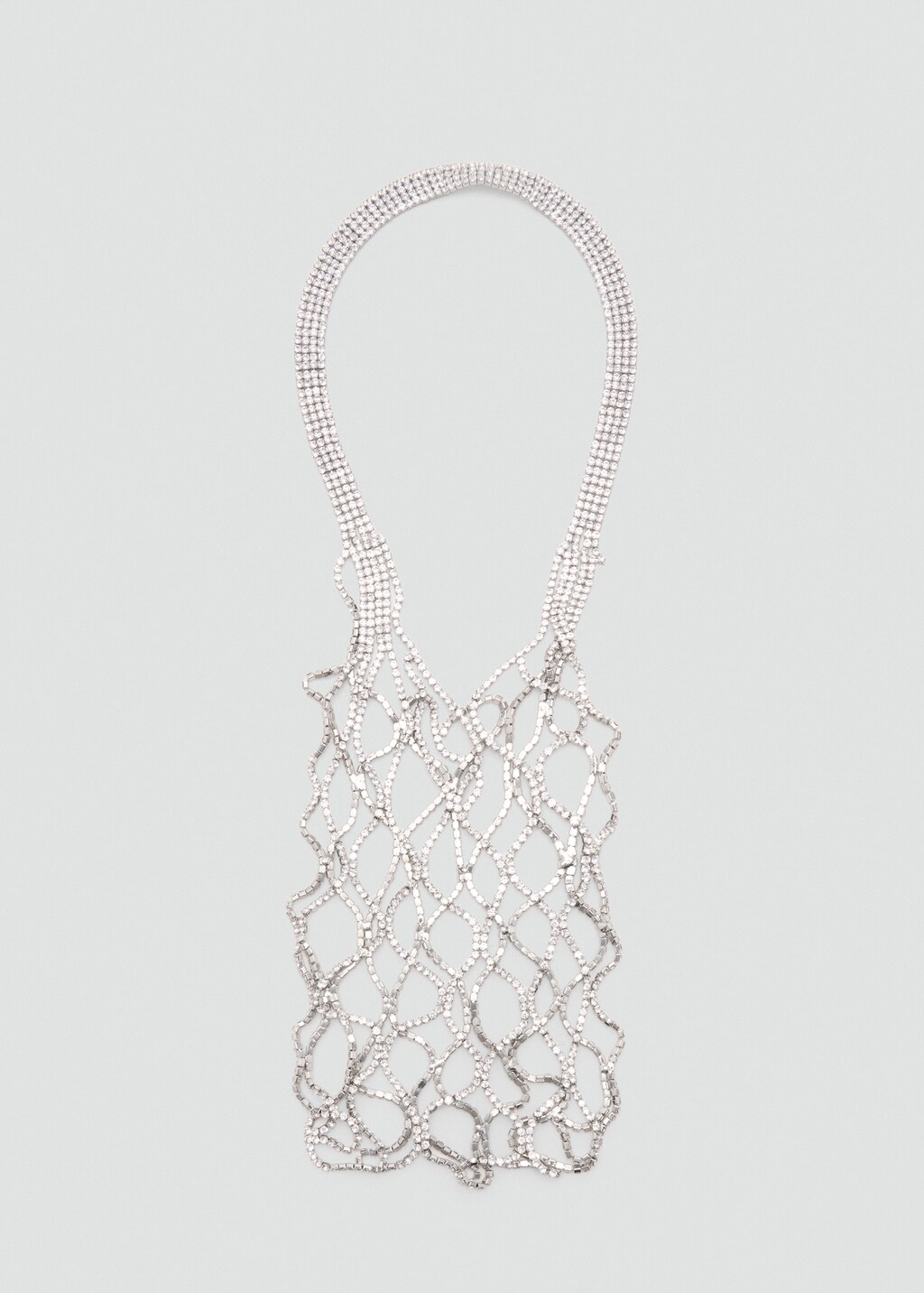 Crystal mesh handbag - Petrol Blue