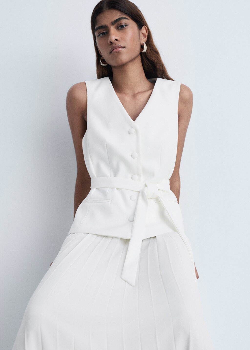 Combined waistcoat dress - Black