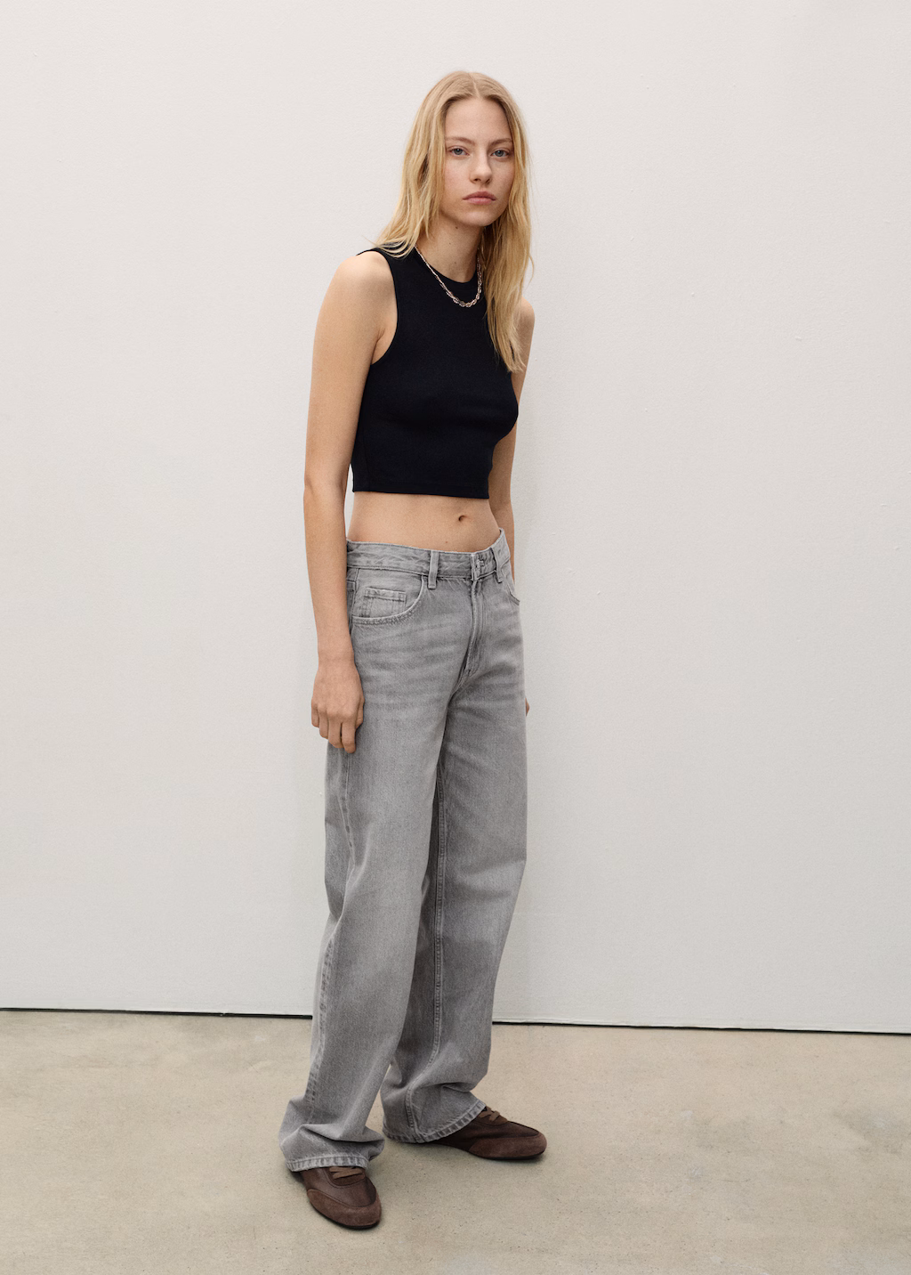 Miami medium-rise straight-fit jeans - Black denim