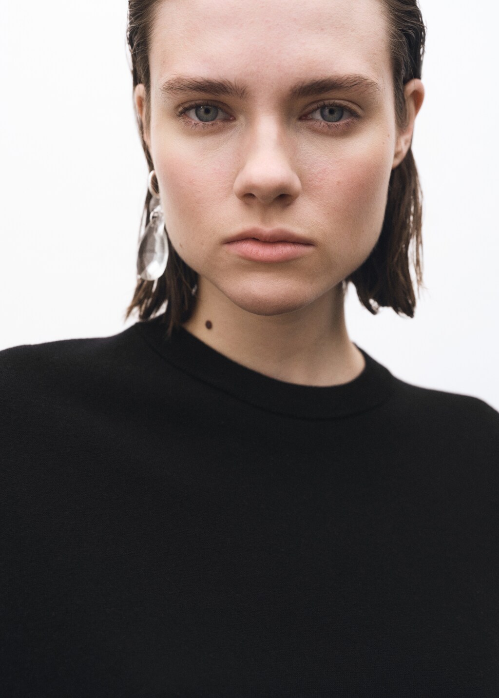 Wool-blend round-neck sweater - Pink