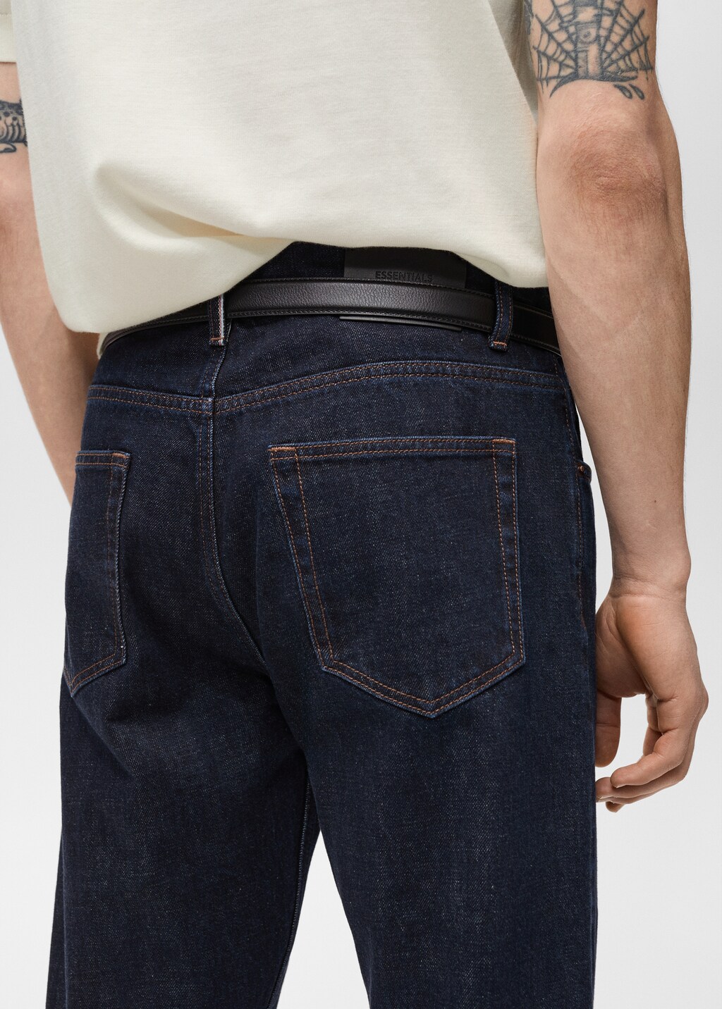 Tapered-fit selvedge jeans - Off White