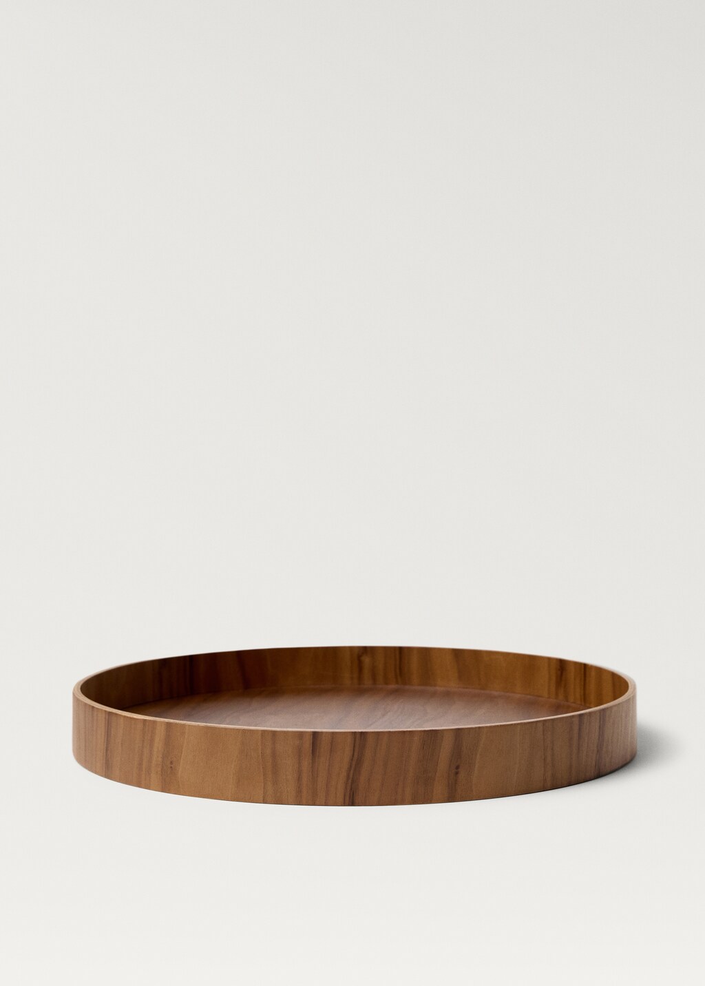 Large round wooden tray - Brown