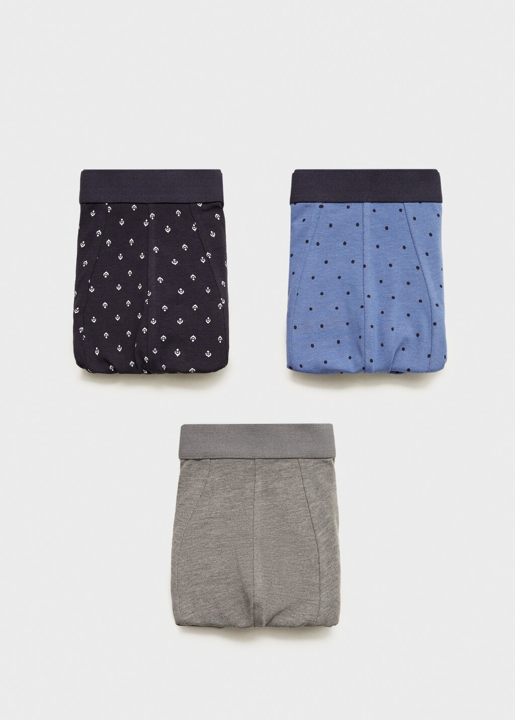 Pack of 3 cotton boxers - Blue