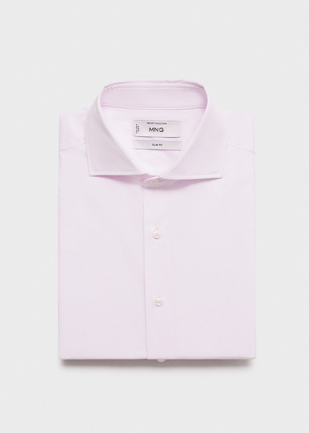 100% cotton slim-fit suit shirt - Pink
