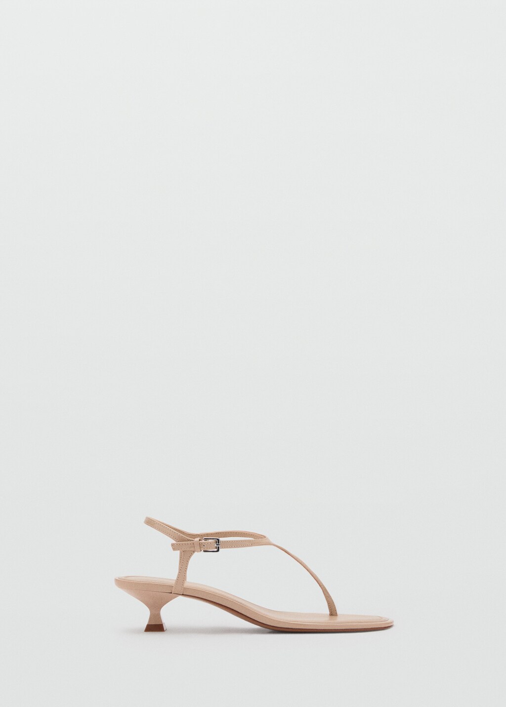 Kitten-heel sandals with strap - Pastel Green