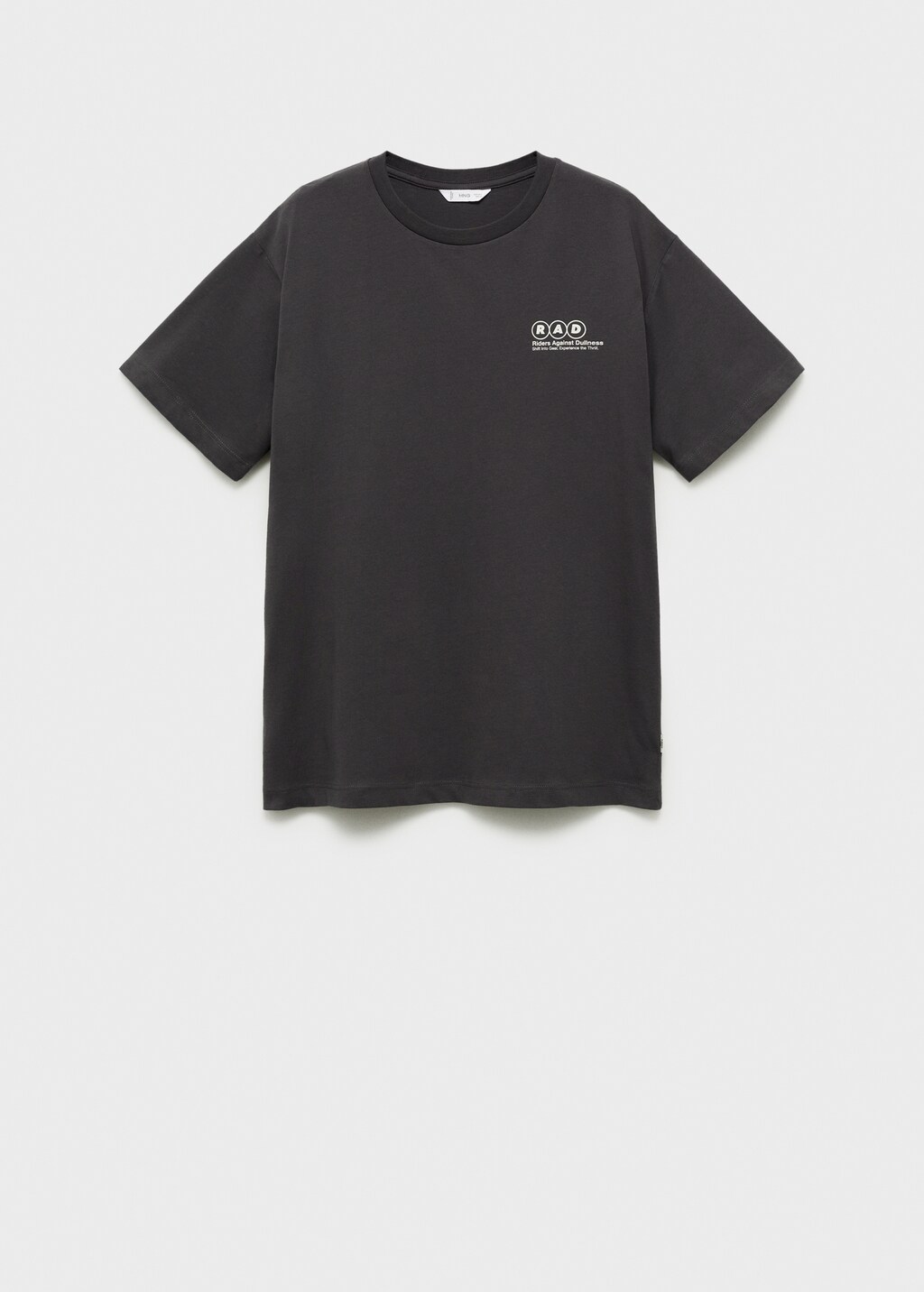 Printed cotton-blend T-shirt - Charcoal