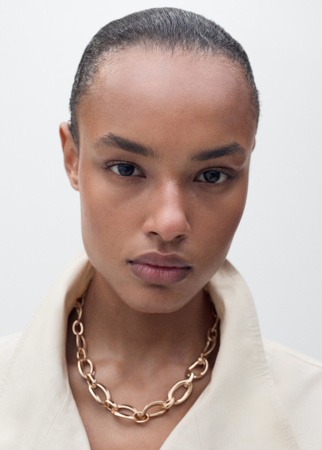 Oversized cotton trench coat - Light/Pastel Grey