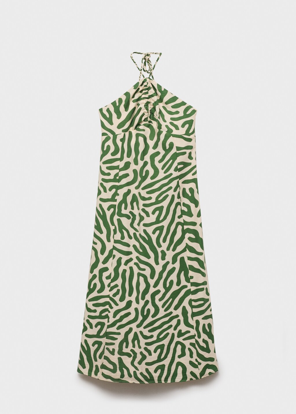 Frill cotton dress - Green