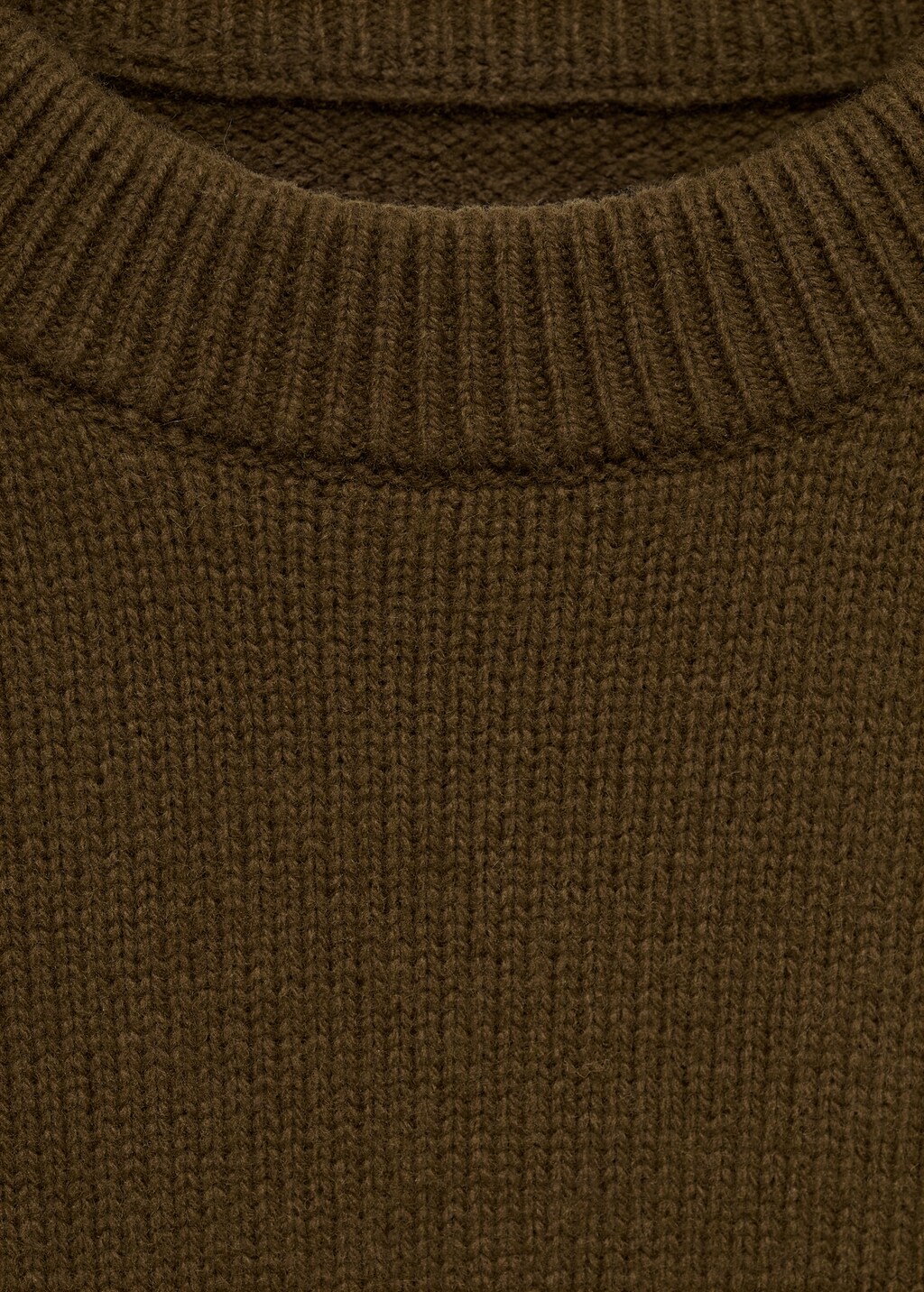 Knitted wool blend sweater - Olive Green