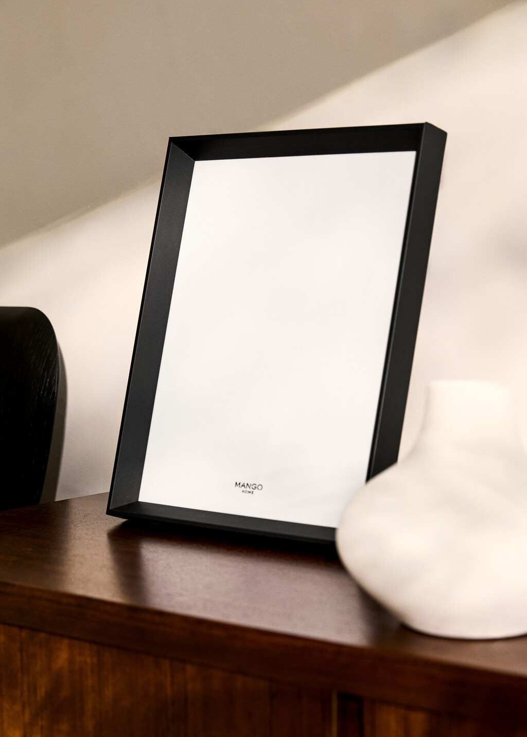 Extra-large bevelled wooden frame - Brown