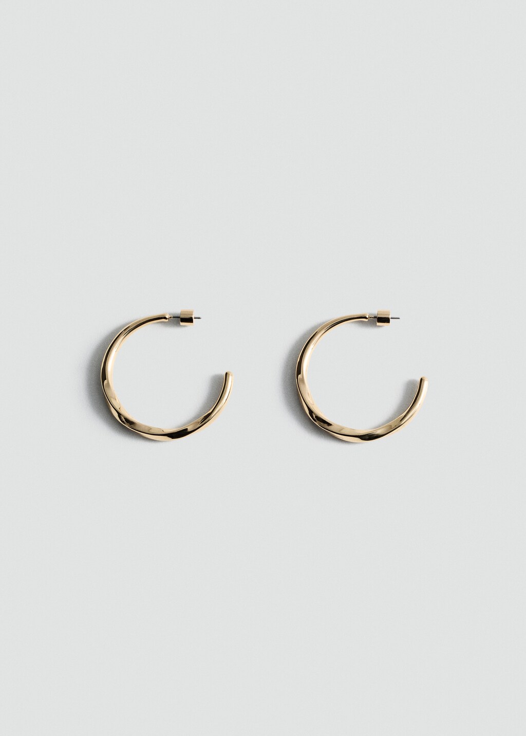 Twisted hoop earrings - Gold