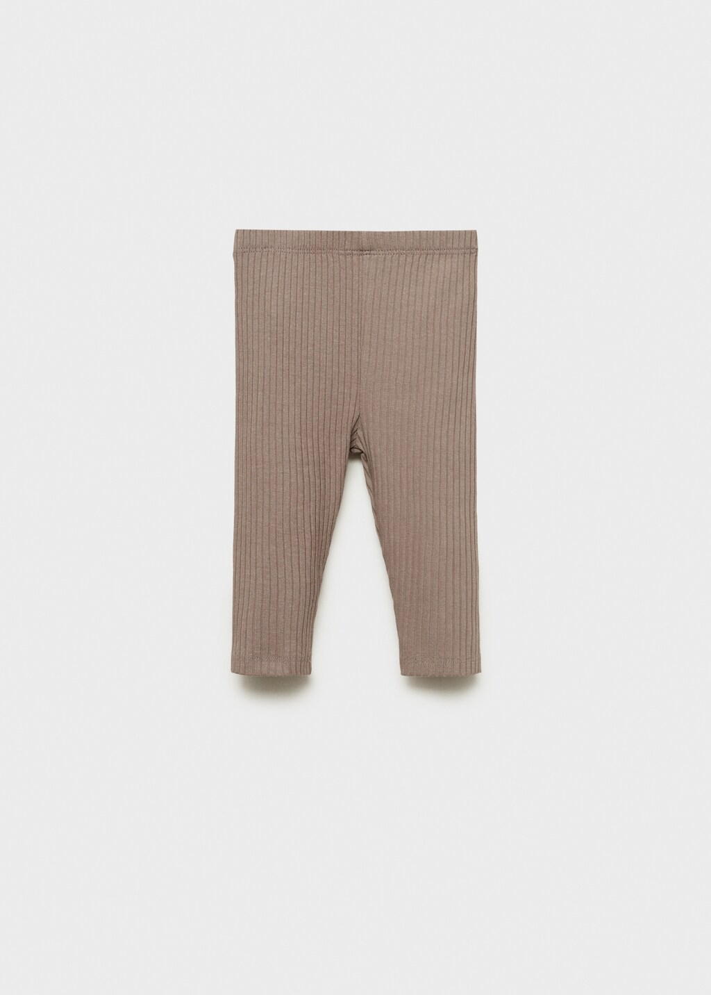 Ribbed leggings - Medium Brown