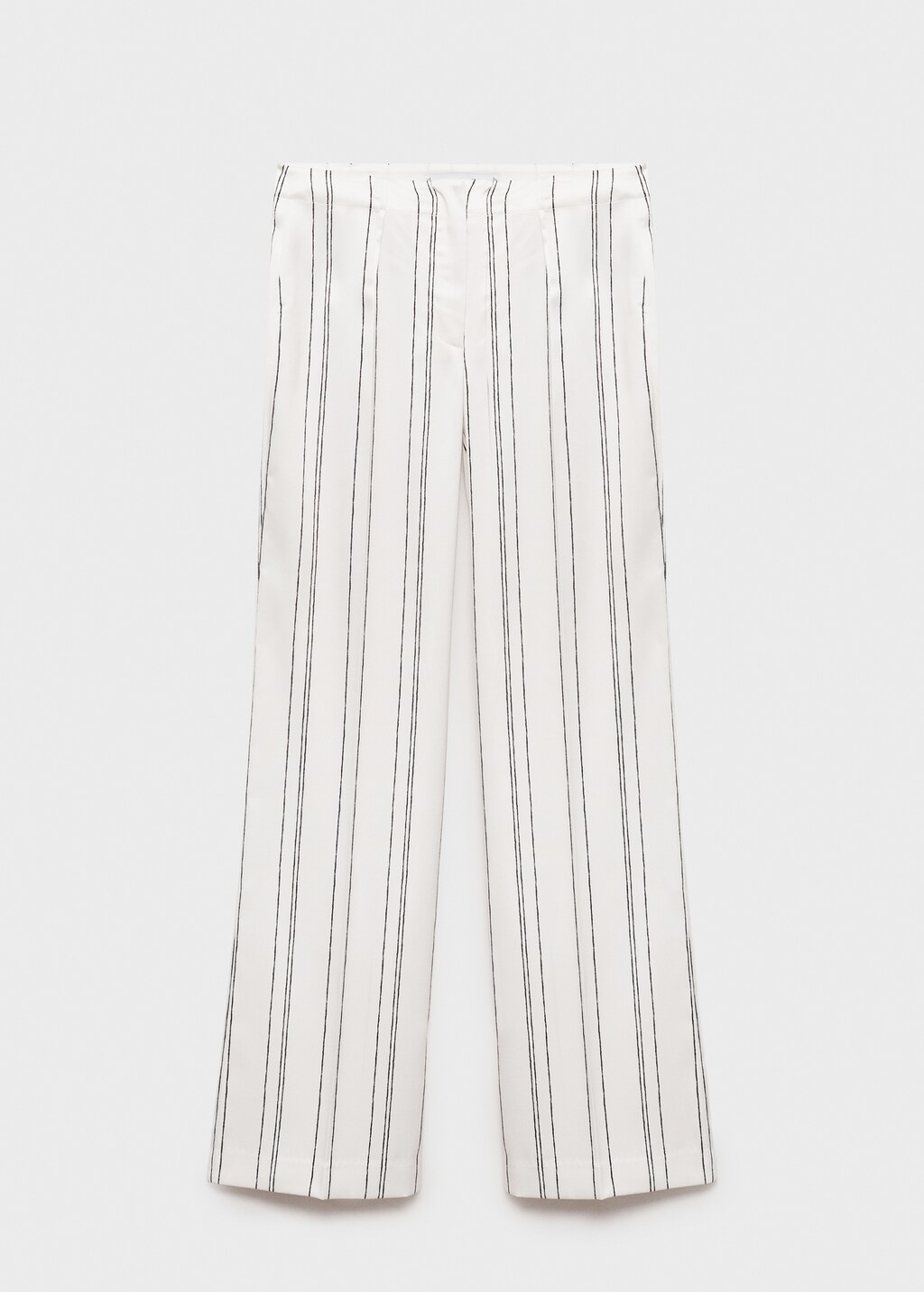 Straight striped trousers - White