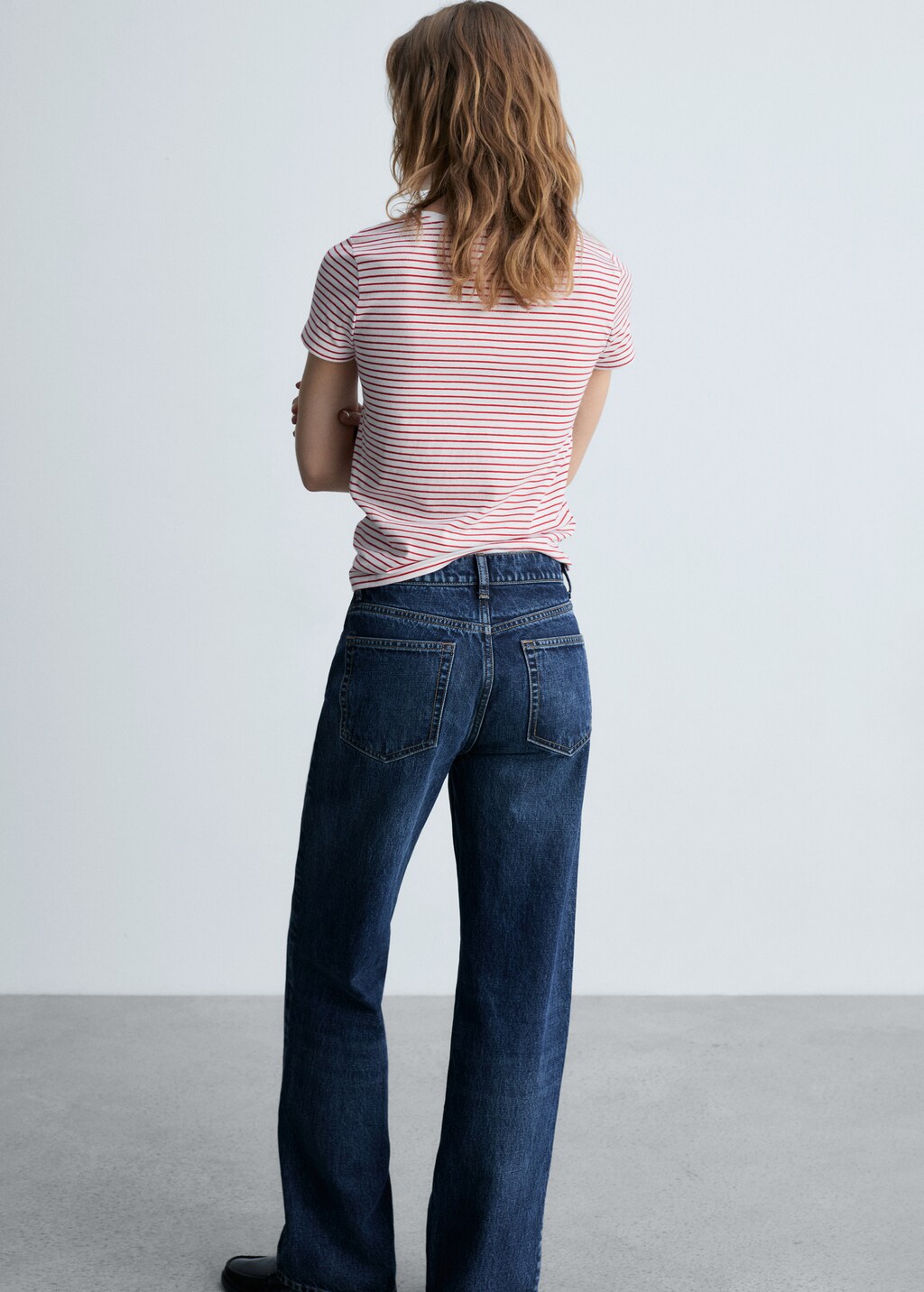 Striped logo T-shirt - Navy