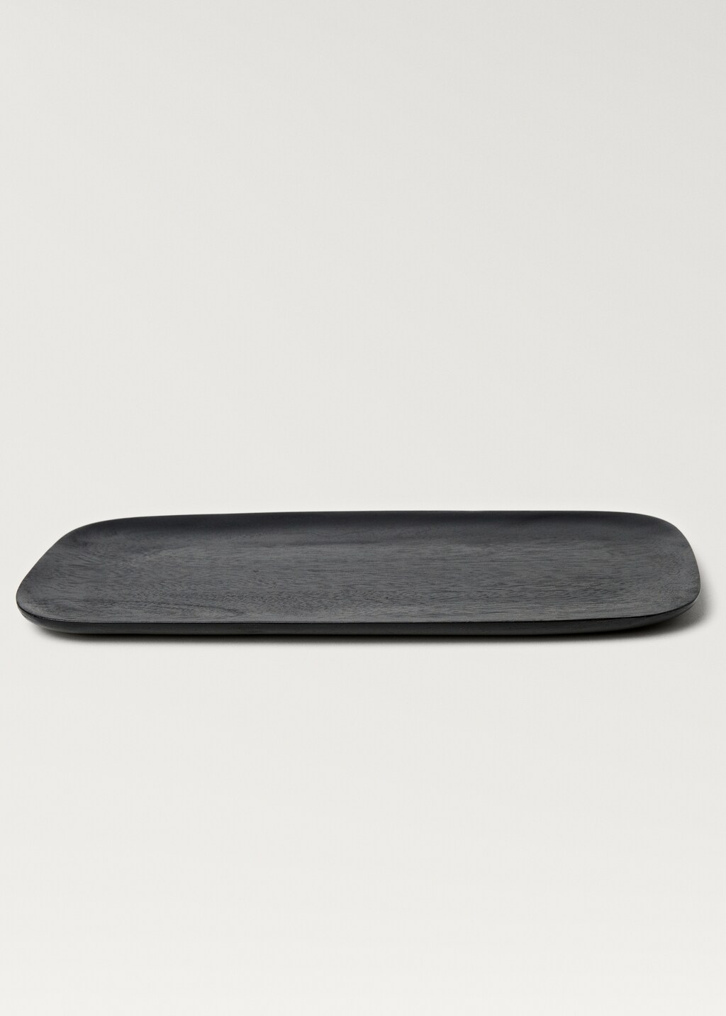 Large rectangular wooden decorative tray - Black