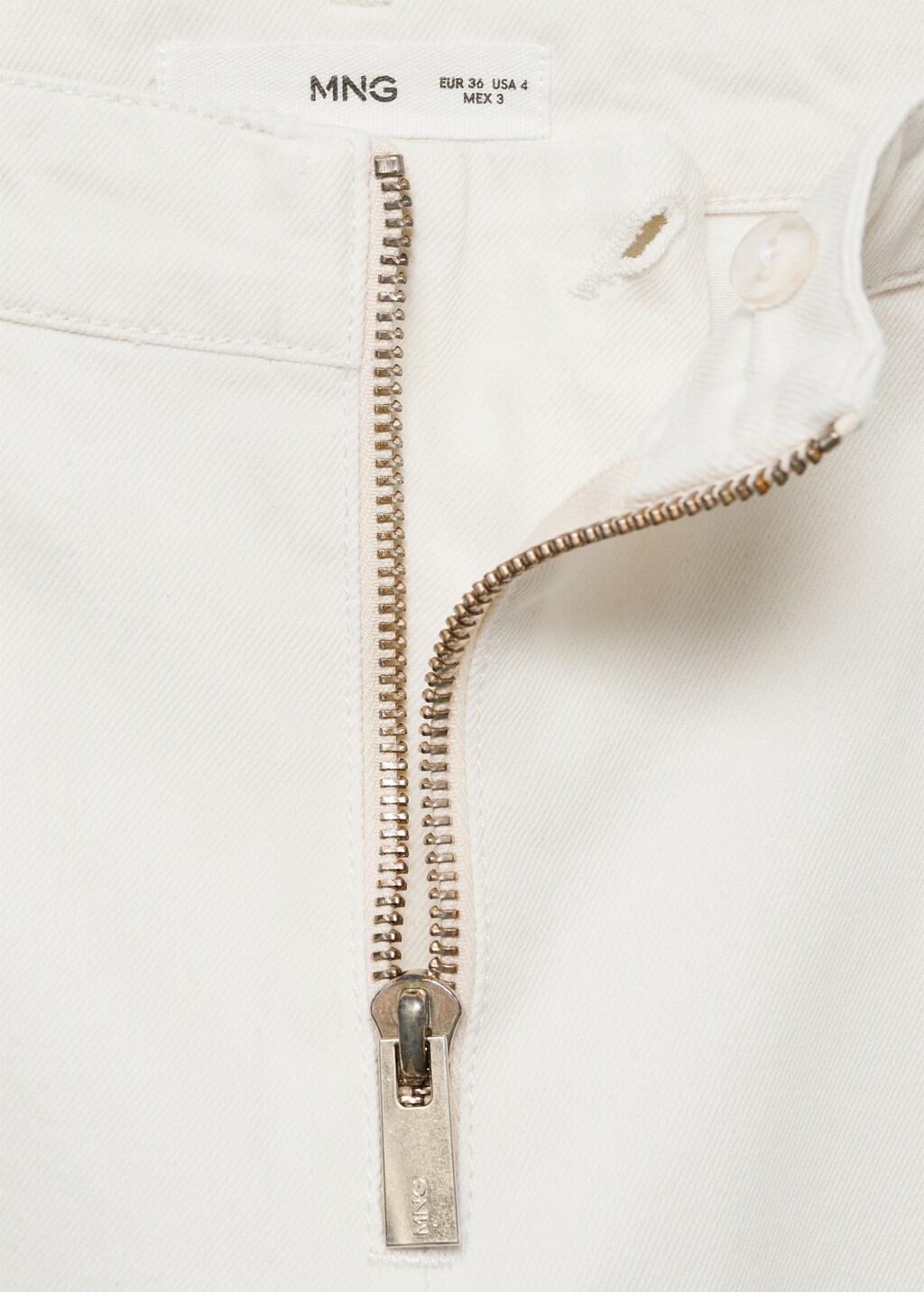 Wideleg jeans with zip - Grey