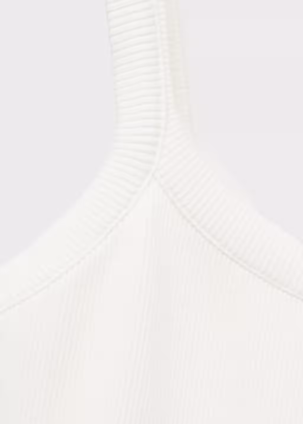 Ribbed cotton bodysuit - Beige