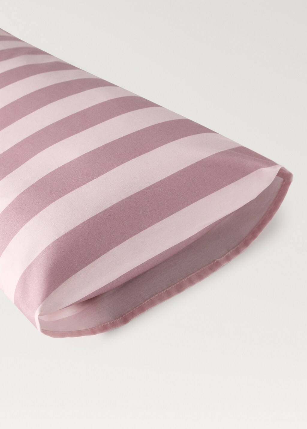 Cotton percale thick-striped children's pillowcase, 30x50 cm - Blue