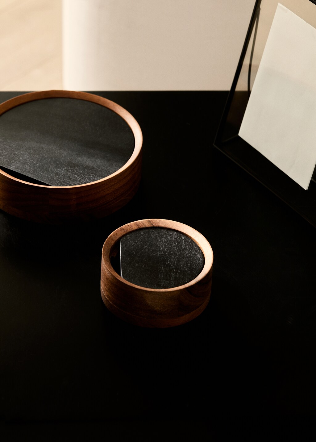 Small bicolor wooden box - Brown