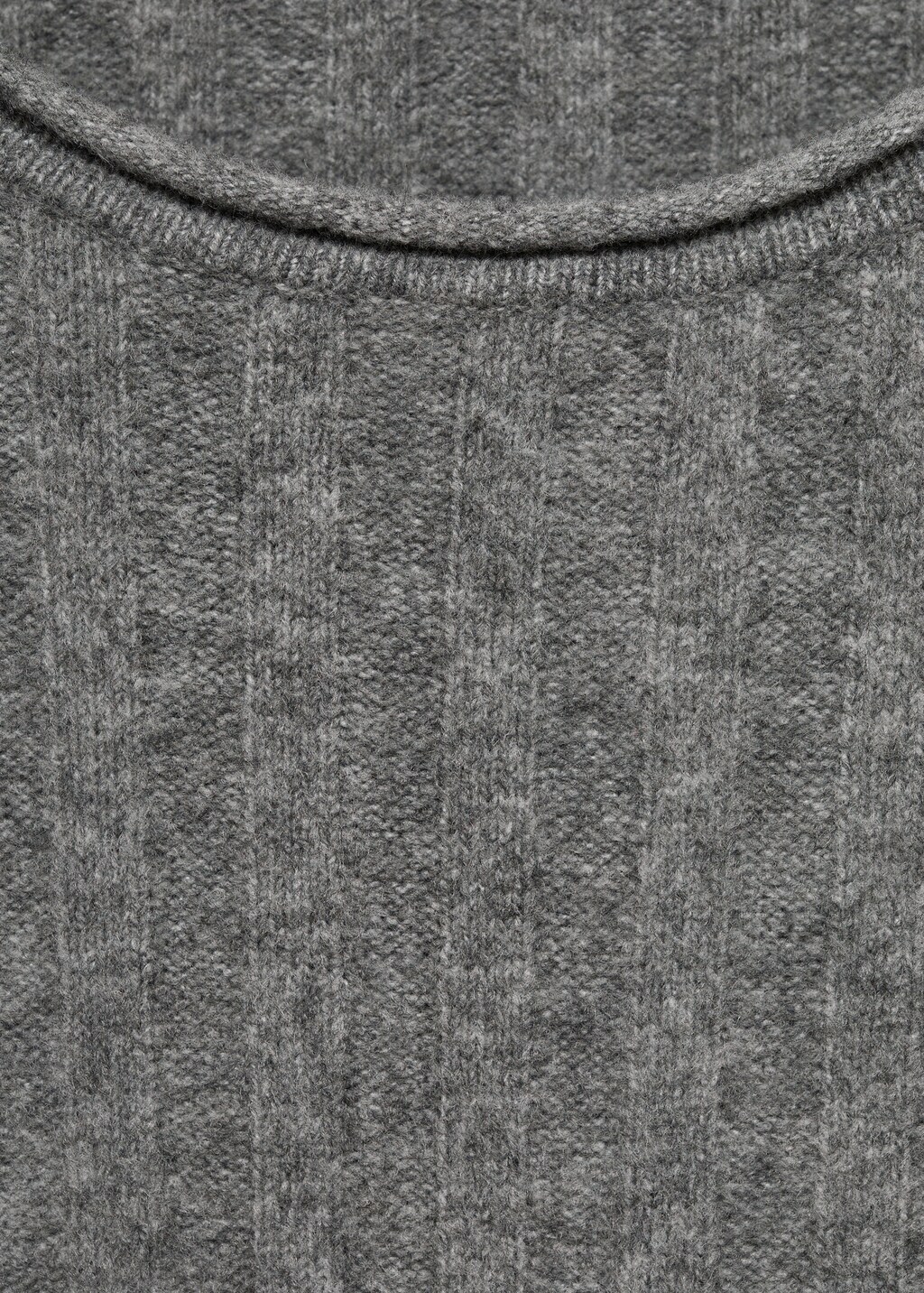 Knitted ribbed sweater - Medium Heather Grey