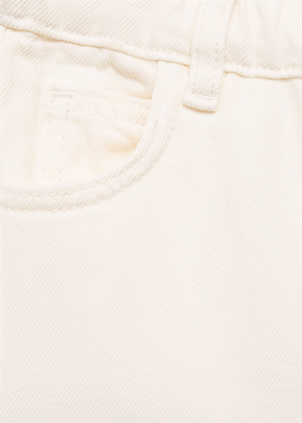 Wideleg jeans with adjustable drawstring - Ecru