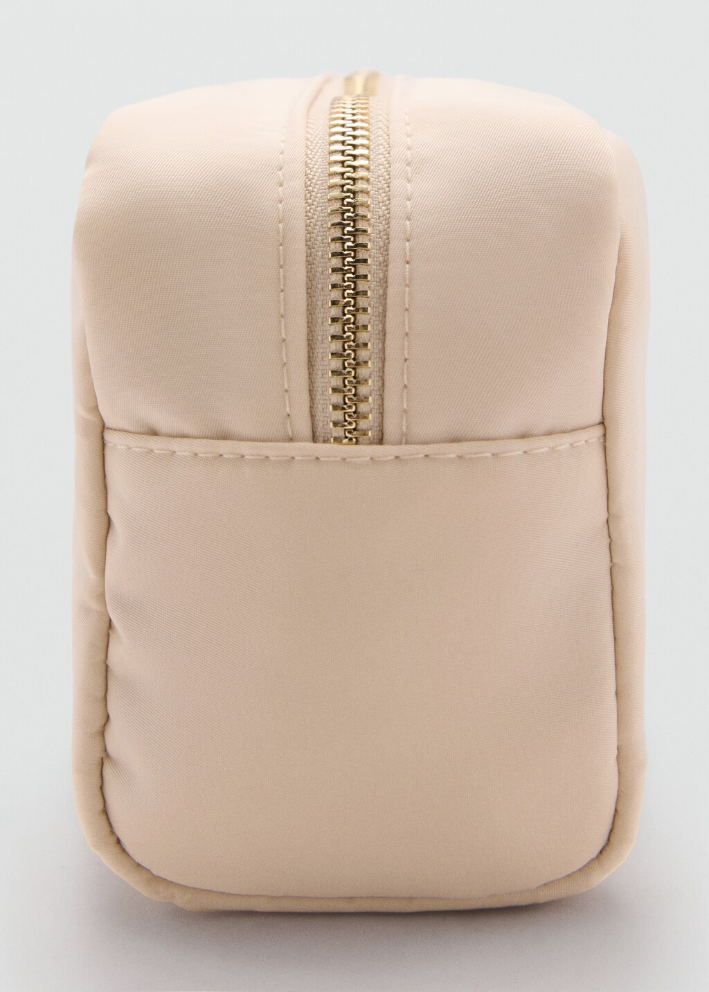 Zipped toiletry bag with logo - Beige