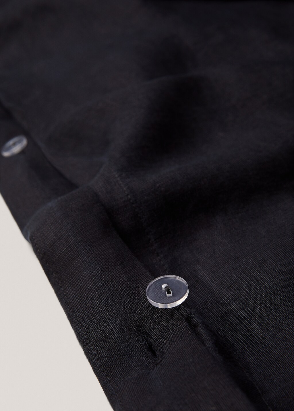 100% linen duvet cover Super King bed - Dark Navy