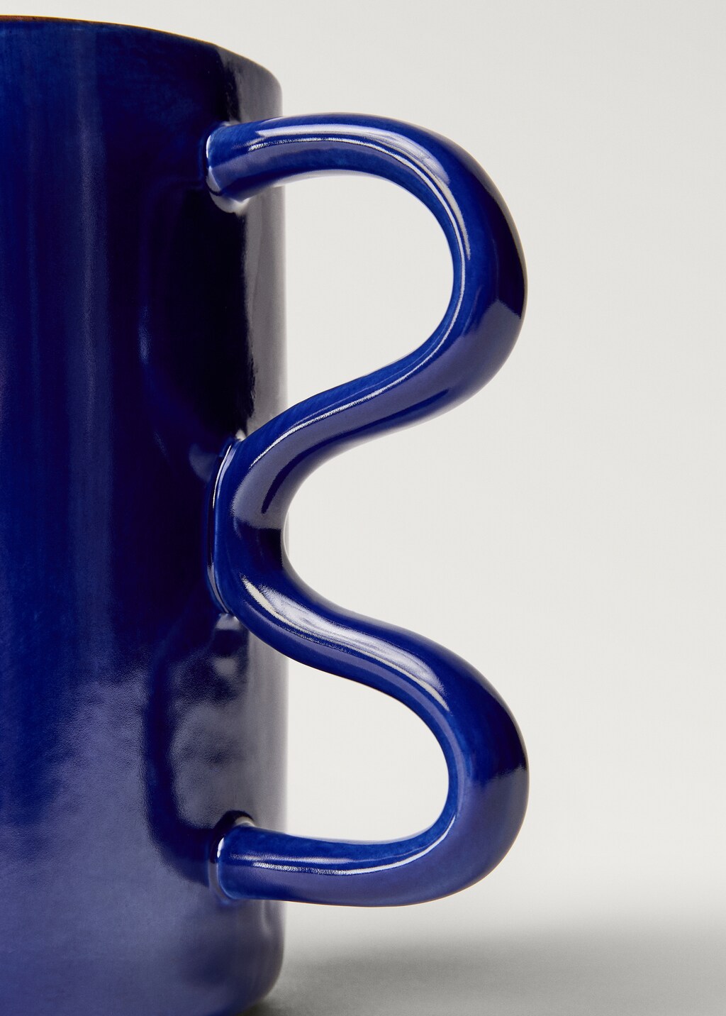 Vase chinaware handles big wave - Lilac