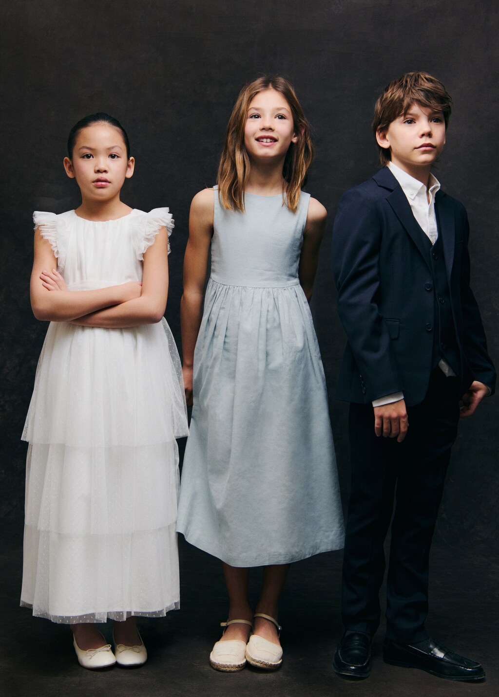 Ruffle plumeti dress - White