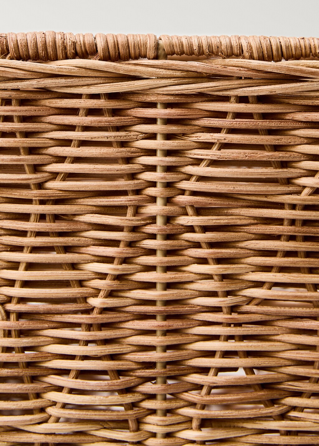 Small square rattan basket - Brown