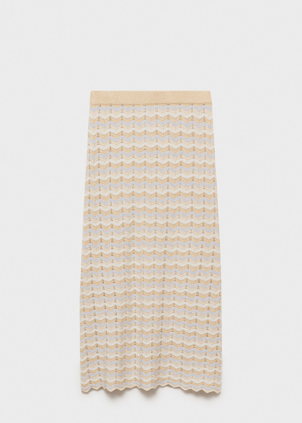 Long lurex skirt - Silver