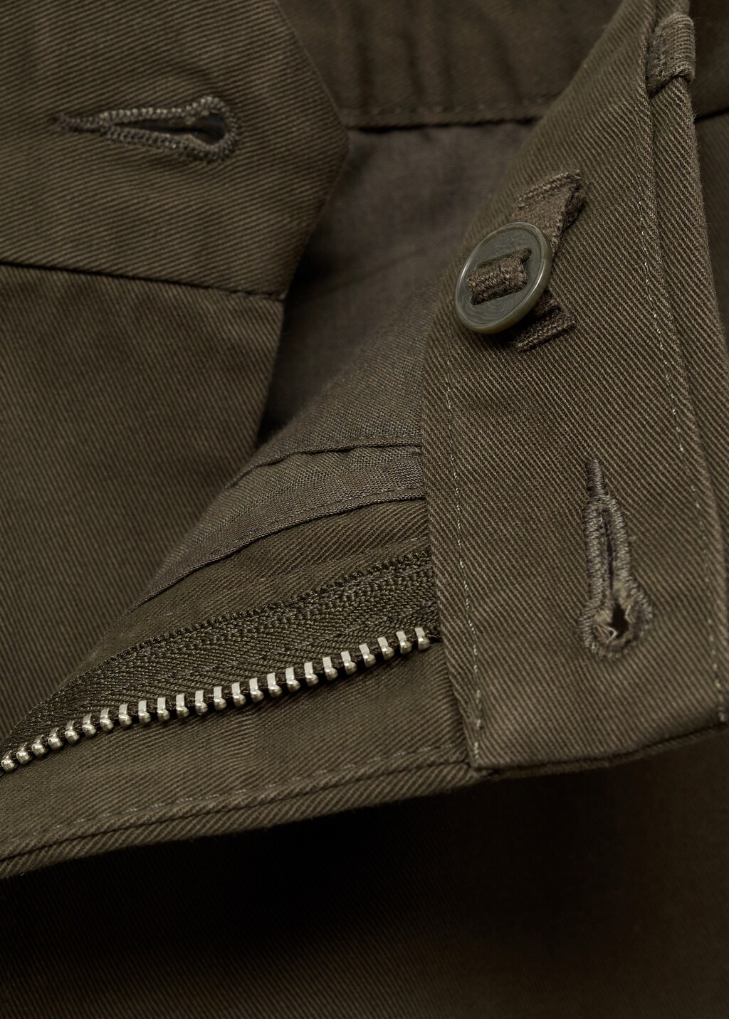 Straight-fit cargo trousers - Khaki
