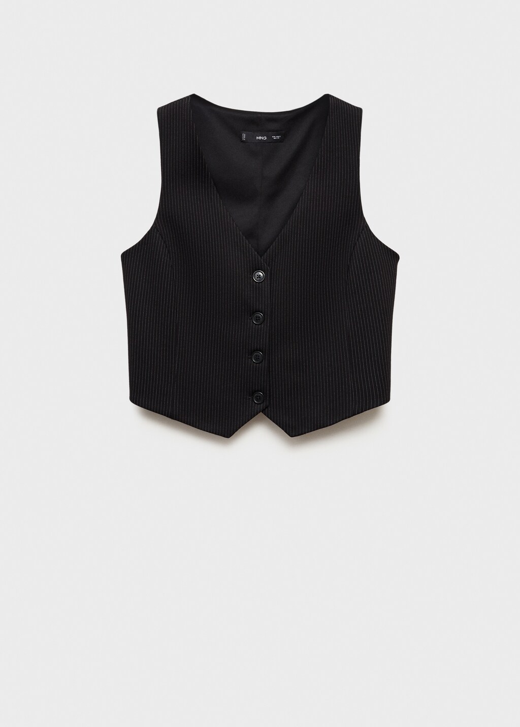 Pinstriped suit waistcoat - Black
