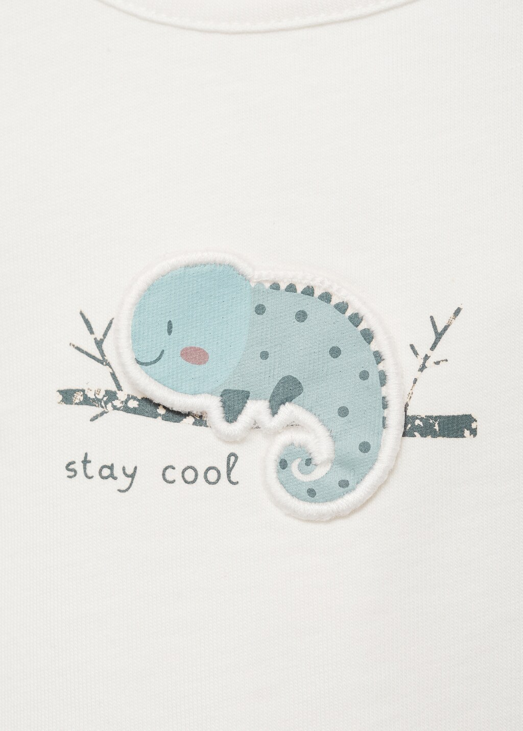 Embossed cotton t-shirt - Off White