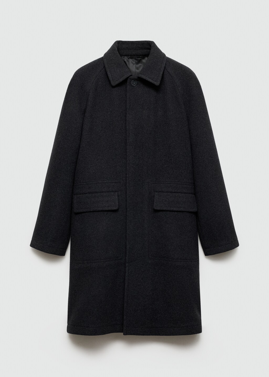 Pocketed wool coat - Charcoal