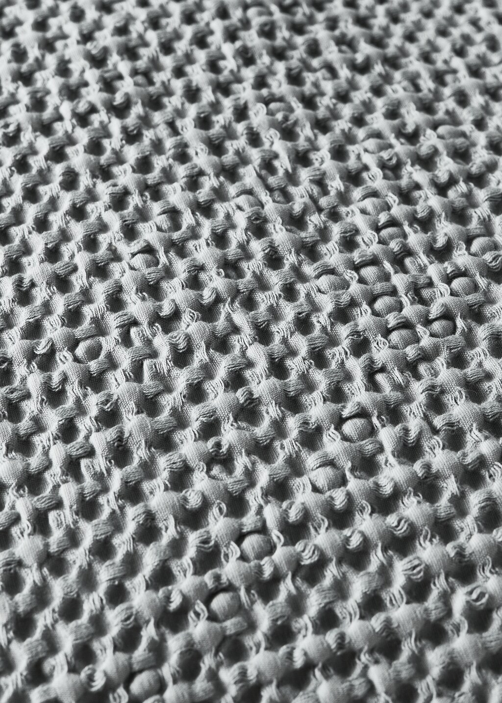 Cotton waffle garment-dyed children's cushion cover 40x40cm - White