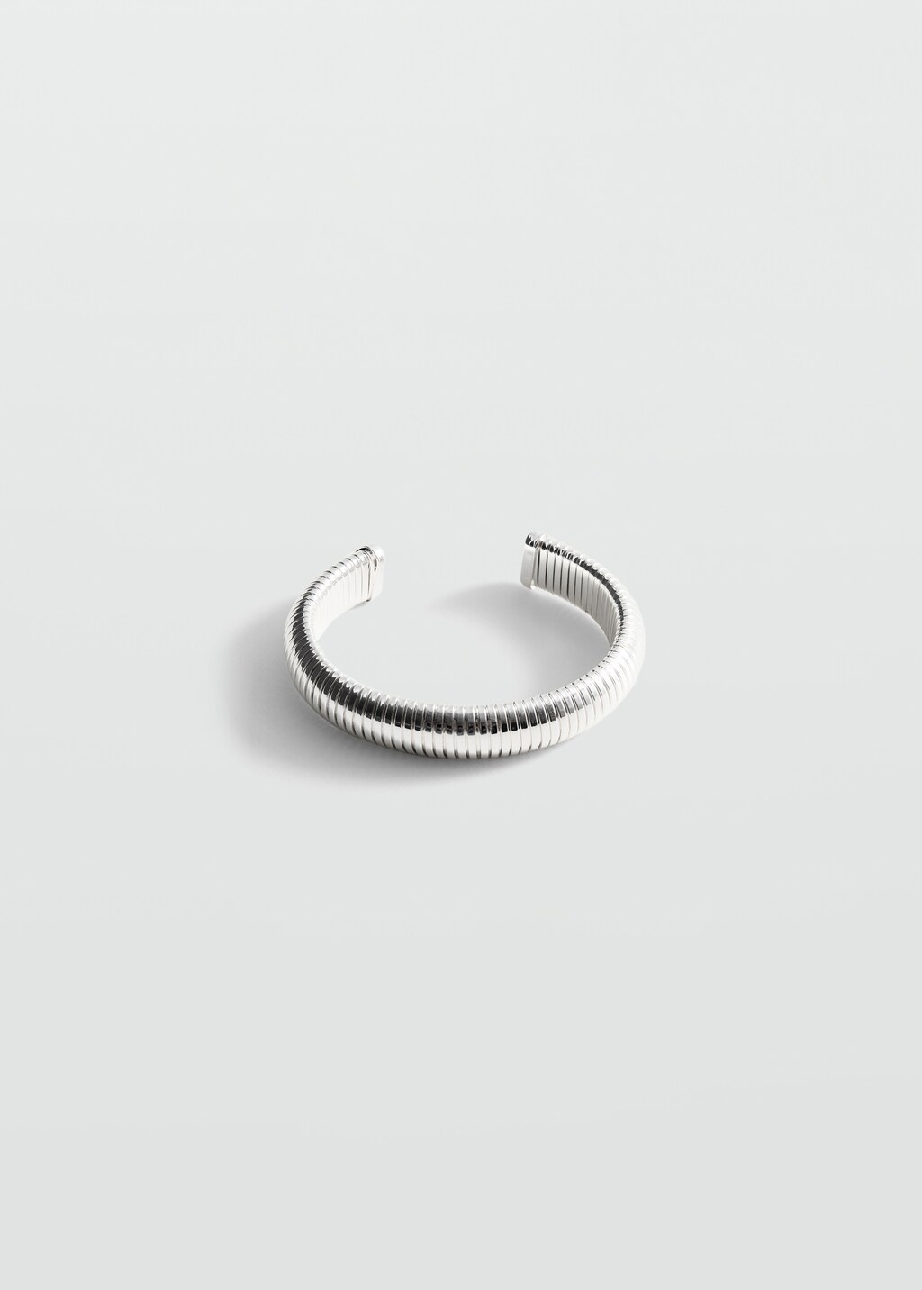 Rigid textured bracelet - Silver